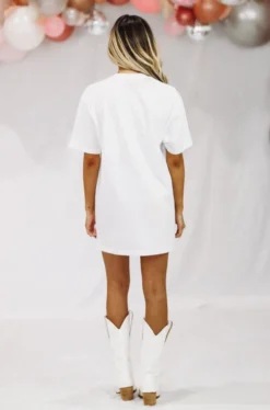 Hazel & Olive A Rowdy Howdy Tshirt Dress Or Tee - White NEW ARRIVALS