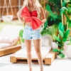 Hazel & Olive NEW ARRIVALS Adore Me Red Crop Top - Red