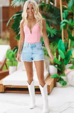 Hazel & Olive All Nighter Bodysuit - Pink