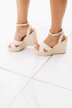 Hazel & Olive All The Way Wedges - Tan
