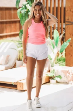 Hazel & Olive Back On Track Tank Top - Neon Pink