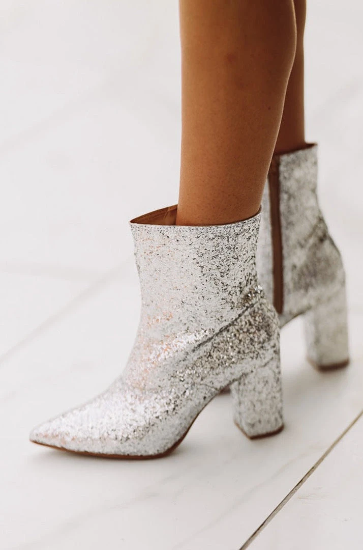 Hazel & Olive Best Of Both Worlds Booties - Silver 3 Hazel & Olive Best Of Both Worlds Booties - Silver