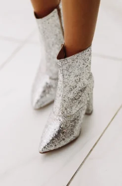 Hazel & Olive Best Of Both Worlds Booties - Silver