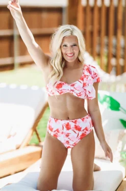 Hazel & Olive Bound For St. Barths Two Piece Floral Bikini NEW ARRIVALS