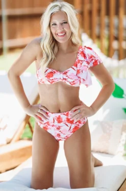 Hazel & Olive Bound For St. Barths Two Piece Floral Bikini NEW ARRIVALS