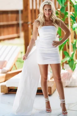 Hazel & Olive NEW ARRIVALS Bow-tiful Bride Dress - White