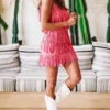 Hazel & Olive NEW ARRIVALS Broadway Girls Fringe Dress - Pink