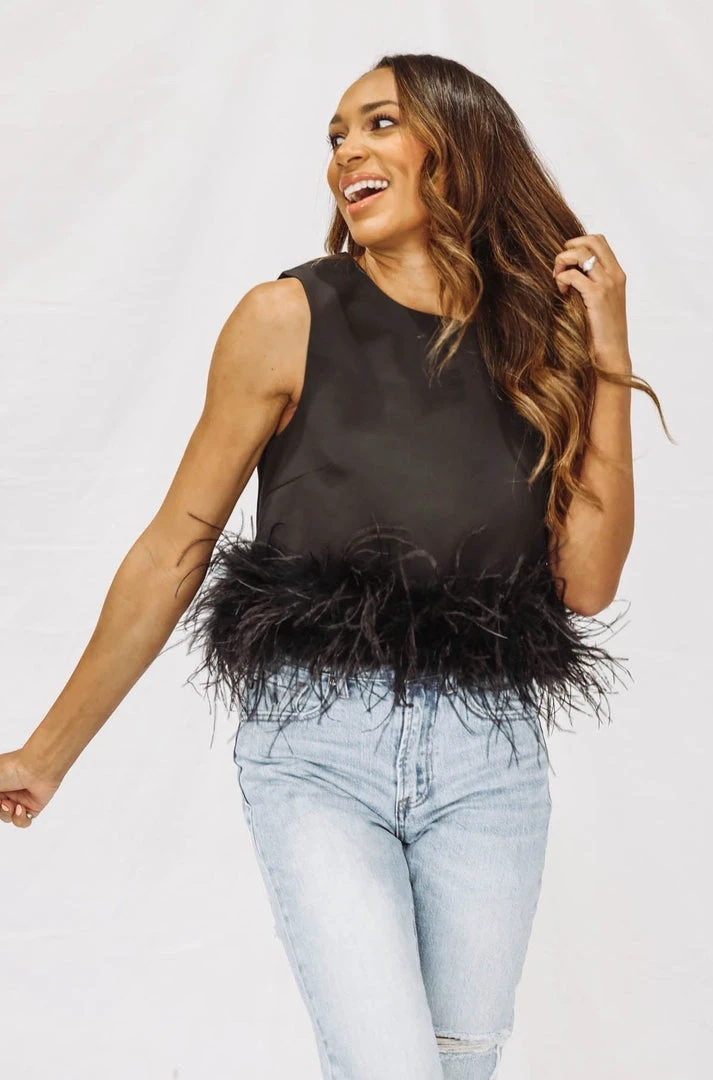Hazel & Olive Brooke In Brooklyn Top - Black Feathers 4 Hazel & Olive Brooke In Brooklyn Top - Black Feathers