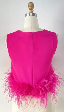 Hazel & Olive NEW ARRIVALS Brooke In Brooklyn Top - Pink Feathers