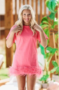 Hazel & Olive Brooke's Tshirt Dress - Pink NEW ARRIVALS