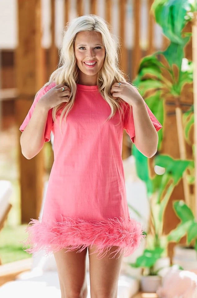 Hazel & Olive Brooke's Tshirt Dress - Pink NEW ARRIVALS 4 Hazel & Olive Brooke's Tshirt Dress - Pink NEW ARRIVALS