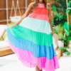 Hazel & Olive Color In Caicos Maxi Dress - Rainbow Pink, Mint, Blue, Purple
