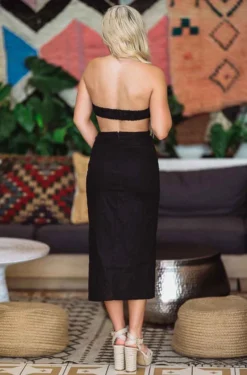 Hazel & Olive NEW ARRIVALS Emory Dress Midi Dress - Black 7 Hazel & Olive NEW ARRIVALS Emory Dress Midi Dress - Black