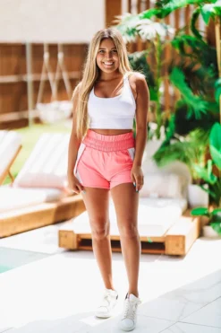 Hazel & Olive NEW ARRIVALS Move Freely Workout Shorts - Pink