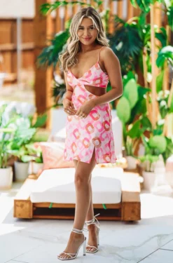 Hazel & Olive Cotton Candy Girl Dress - Pink/Orange NEW ARRIVALS