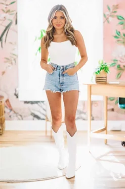 Hazel & Olive NEW ARRIVALS D'Amour Corset Top - White