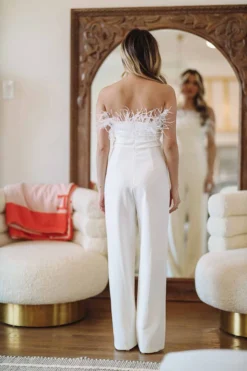 Hazel & Olive NEW ARRIVALS Darling Diva Jumpsuit - White