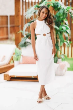 Hazel & Olive Destin To Be Dress - Off White NEW ARRIVALS