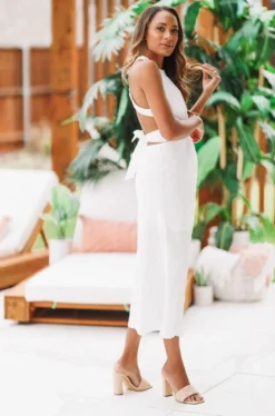 Hazel & Olive Destin To Be Dress - Off White NEW ARRIVALS