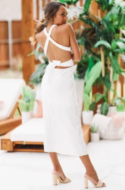 Hazel & Olive Destin To Be Dress - Off White NEW ARRIVALS