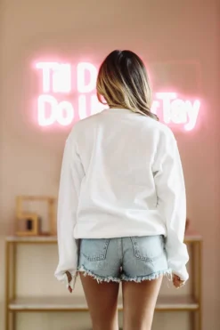 Hazel & Olive NEW ARRIVALS Electric Howdy - White Pullover