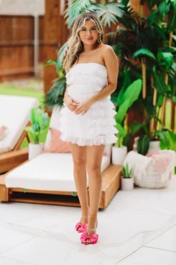 Hazel & Olive Encore Dress - White NEW ARRIVALS