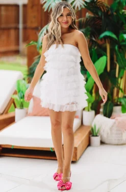 Hazel & Olive Encore Dress - White NEW ARRIVALS