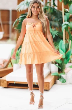 HAZEL & OLIVE Join Me Dress - Orange NEW ARRIVALS