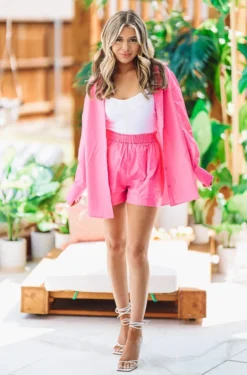 Hazel & Olive NEW ARRIVALS Just Because Shorts - Pink