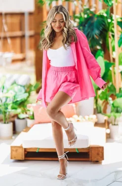 Hazel & Olive NEW ARRIVALS Just Because Shorts - Pink