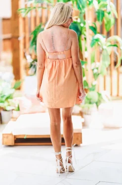 Hazel & Olive NEW ARRIVALS Like Honey Orange Dress - Melon