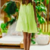 Hazel & Olive NEW ARRIVALS Lime Drop Dress - Lime Green