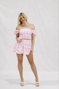 Hazel & Olive NEW ARRIVALS Living Doll Top - Pink Plaid