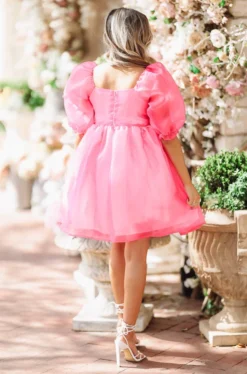 Hazel & Olive NEW ARRIVALS Lotta Love Dress - Hot Pink