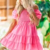 Hazel & Olive Love Letter Dress - Pink