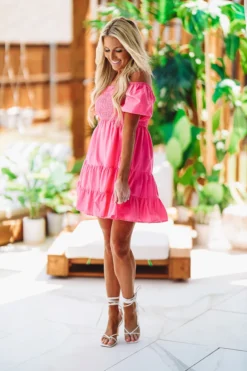 Hazel & Olive Love Letter Dress - Pink