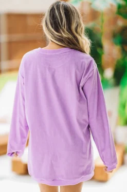 Hazel & Olive NEW ARRIVALS Love Your Neighbor Crewneck Pullover - Purple