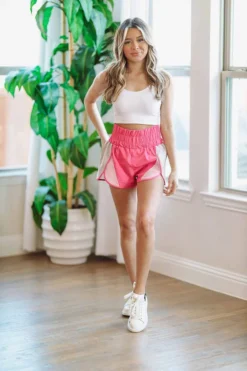 Hazel & Olive Move Freely Workout Shorts - Grey/Pink NEW ARRIVALS 7 Hazel & Olive Move Freely Workout Shorts - Grey/Pink NEW ARRIVALS