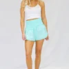 Hazel & Olive Move Freely Workout Shorts - Mint NEW ARRIVALS