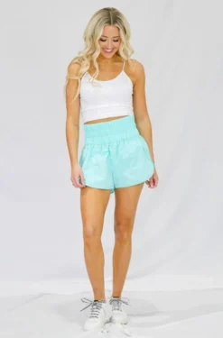 Hazel & Olive Move Freely Workout Shorts - Mint NEW ARRIVALS