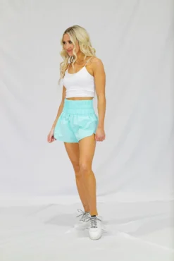 Hazel & Olive Move Freely Workout Shorts - Mint NEW ARRIVALS