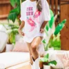 Hazel & Olive Neon Rodeo Graphic Tshirt Dress Or Tee - White