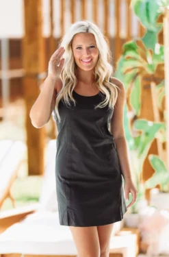 Hazel & Olive On My Way Tennis Dress - Black NEW ARRIVALS