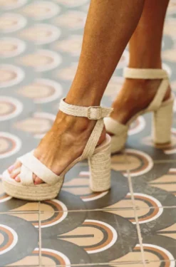 Hazel & Olive On Vacation Woven Platform Sandals NEW ARRIVALS