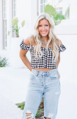 Hazel & Olive Picnic Babe Top - Black And White (FINAL SALE) NEW ARRIVALS 8 Hazel & Olive Picnic Babe Top - Black And White (FINAL SALE) NEW ARRIVALS