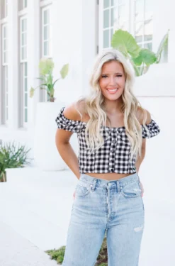 Hazel & Olive Picnic Babe Top - Black And White (FINAL SALE) NEW ARRIVALS 10 Hazel & Olive Picnic Babe Top - Black And White (FINAL SALE) NEW ARRIVALS