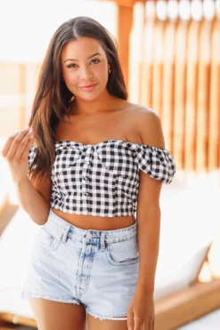 Hazel & Olive Picnic Babe Top - Black And White (FINAL SALE) NEW ARRIVALS 9 Hazel & Olive Picnic Babe Top - Black And White (FINAL SALE) NEW ARRIVALS