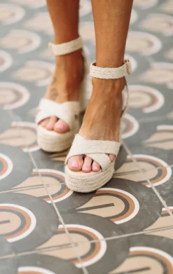 Hazel & Olive On Vacation Woven Platform Sandals NEW ARRIVALS