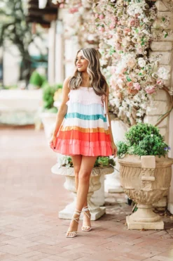 Hazel & Olive Rainbow Daze Sundress - Multi