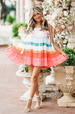 Hazel & Olive Rainbow Daze Sundress - Multi 12 Hazel & Olive Rainbow Daze Sundress - Multi